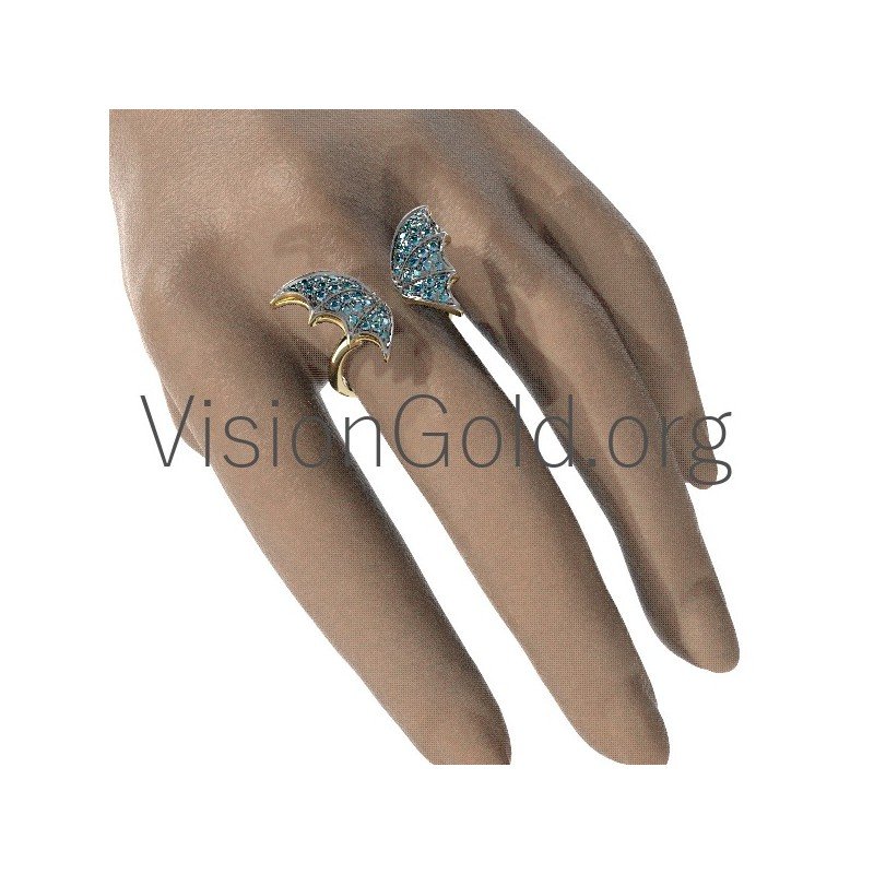 Anillo de diamantes de moda de 18 quilates 0652