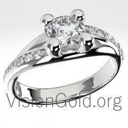 Diamond Solitaire Engagement Ring-Wedding Ring 0030