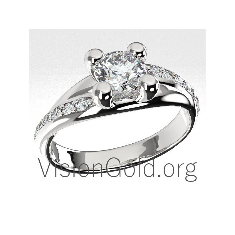 Anillo Monostone - Monostone Con Diamante 0030