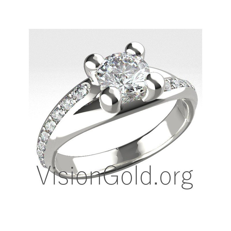 Anillo Monostone - Monostone Con Diamante 0030