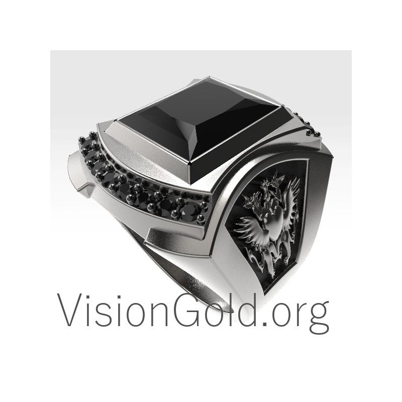 Black Stone Men Ring 0140