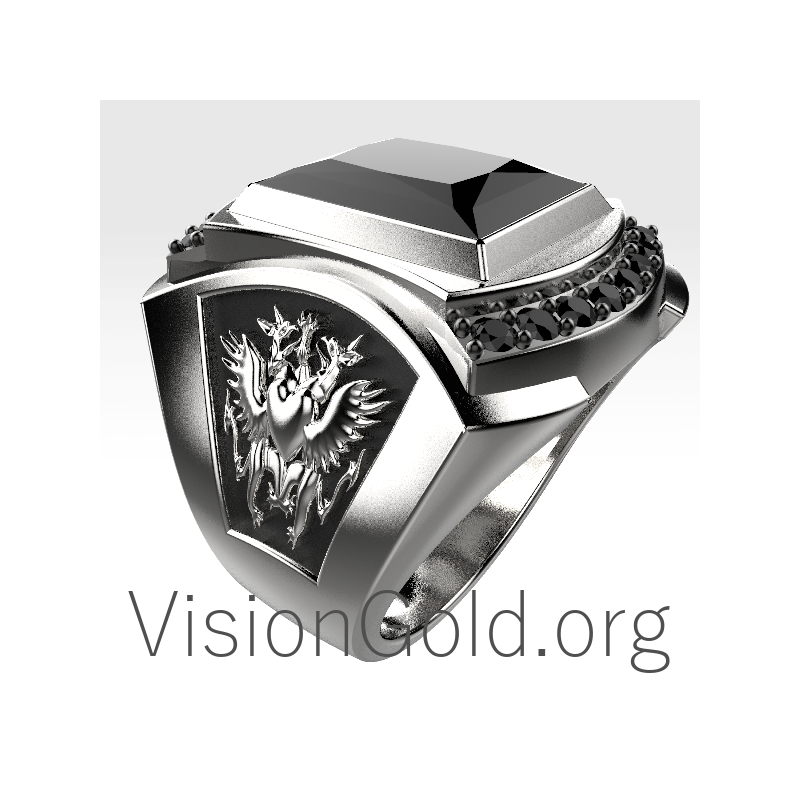 Black Stone Men Ring 0140