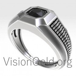 Anillo de hombre Black Stone-Anillos de hombre 0142