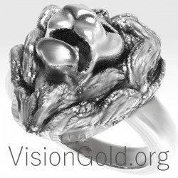 Unique Mens Silver Ring 0144