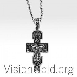 Sterling Silver Orthodox Cross Pendant 0023