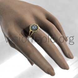 14k Gold  Rosette Ring 0659