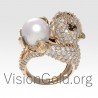 Freshwater 14k Yellow Gold Fine Pearl Ring 0661