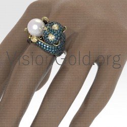 14K Gold Ring mit Perle 0661