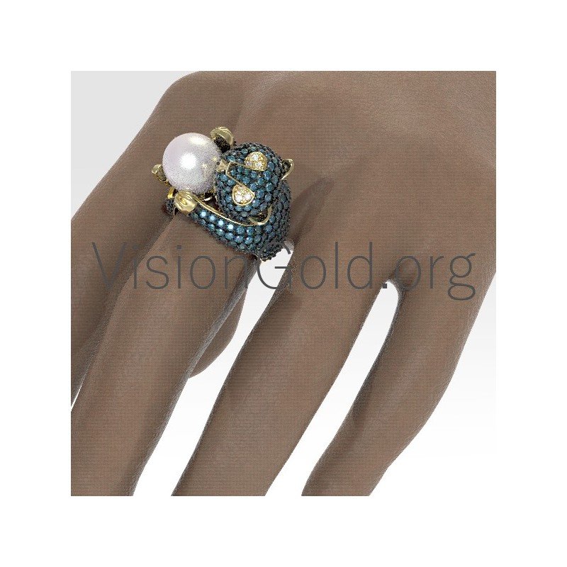 14K Gold Ring mit Perle 0661