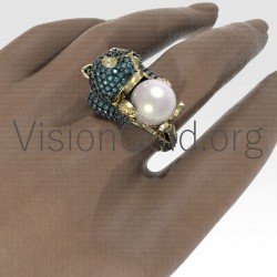 14K Gold Ring mit Perle 0661