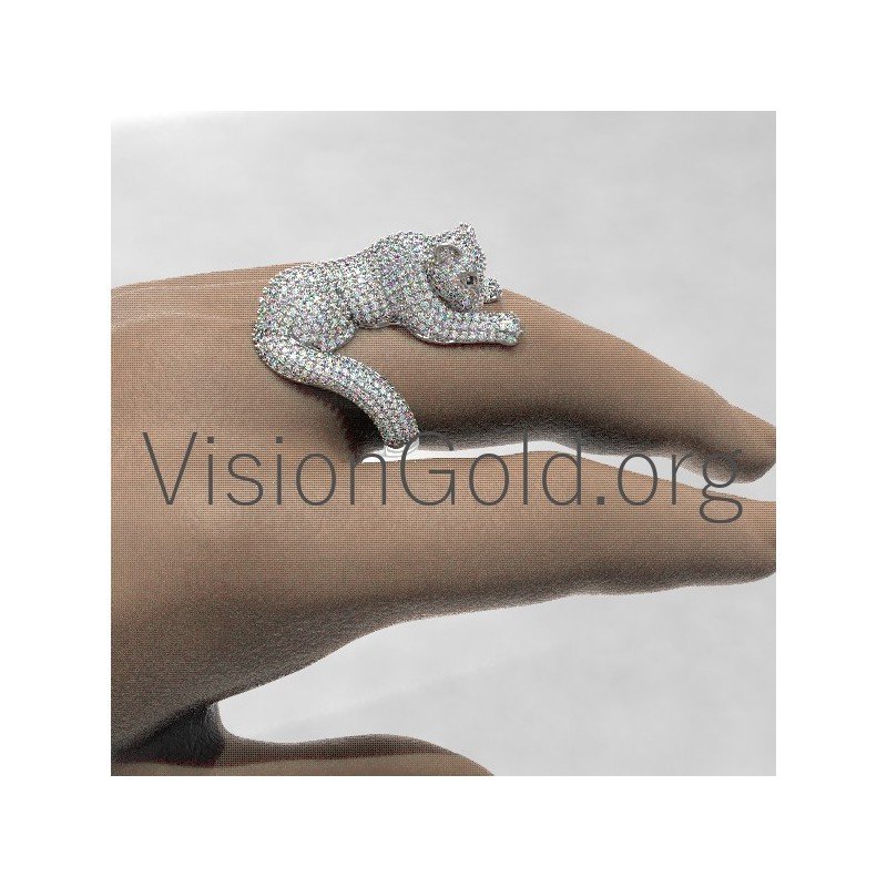 Panther Ring 18K Mit Brillanten 0665