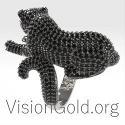 Δαχτυλιδι Πανθηρας 18Κ Με Μπριγιαν Διαμαντια 0665