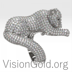 Δαχτυλιδι Πανθηρας 18Κ Με Μπριγιαν Διαμαντια 0665