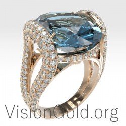 Γυναικειο Δαχτυλιδι Με Aquamarine Και Μπριγιαν Διαμαντια 0667