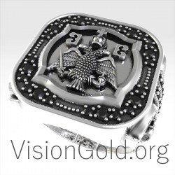 Βυζαντινο Δαχτυλιδι Θυρεος Με Το Δικεφαλο Αετο 0148