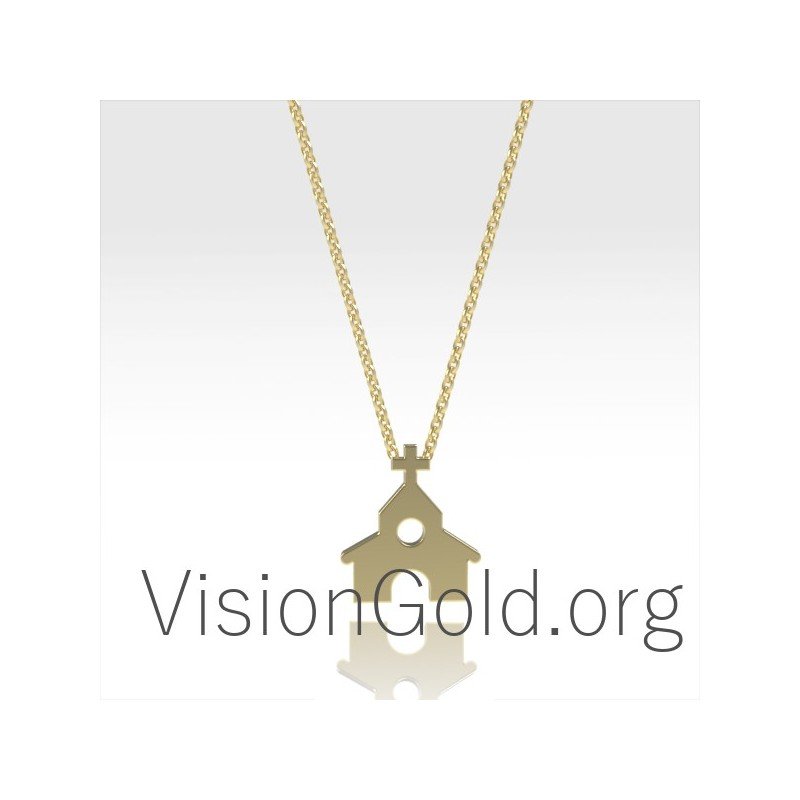 Χρυσο Κολιε Εκκλησακι 0365