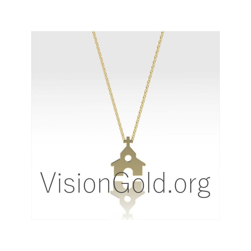 Gold Charm Christian Necklace 0365