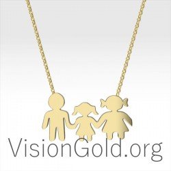 Κολιε Οικογενεια Σε Ασημι Η Χρυσο14 Καρατιων 0368