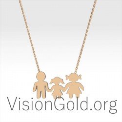 Κολιε Οικογενεια Σε Ασημι Η Χρυσο14 Καρατιων 0368