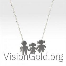 Κολιε Οικογενεια Σε Ασημι Η Χρυσο14 Καρατιων 0368