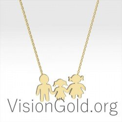 Κολιε Οικογενεια Σε Ασημι Η Χρυσο14 Καρατιων 0368