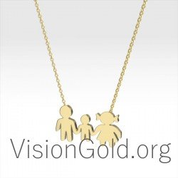 Κολιε Οικογενεια Με Αγορακι 0369