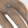 Solitaire Ring For Wedding Proposal With Diamonds And Sapphires 0031