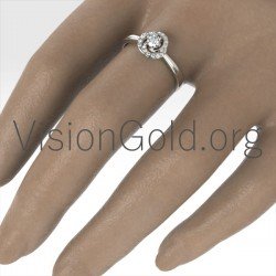 Hufeisen Mono Ring mit Diamanten 0033