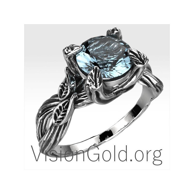 Εναλλακτικο Μονοπετρο Για Προταση Γαμου Με Aquamarine 0034