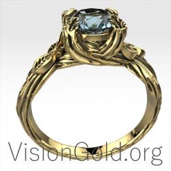 Εναλλακτικο Μονοπετρο Για Προταση Γαμου Με Aquamarine 0034