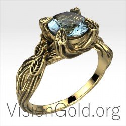 Εναλλακτικο Μονοπετρο Για Προταση Γαμου Με Aquamarine 0034