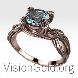 Εναλλακτικο Μονοπετρο Για Προταση Γαμου Με Aquamarine 0034