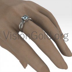 Εναλλακτικο Μονοπετρο Για Προταση Γαμου Με Aquamarine 0034