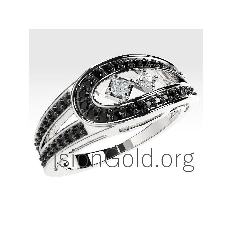 Anillo Oro 18K Con Diamantes 0674