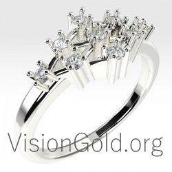 Anillo Oro Con Diamantes-Anillos Mujer 0672