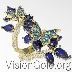 Μοναδικο Γυναικειο Δαχτυλιδι Με Διαμαντια 0666