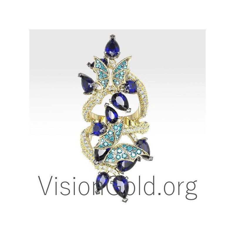 Уникальное женское кольцо с бриллиантами 0666