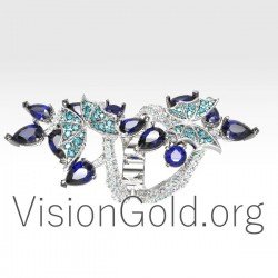 Уникальное женское кольцо с бриллиантами 0666