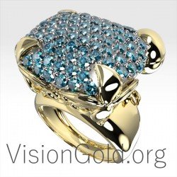 Pave Flower Ring With Zircon Stones 0683