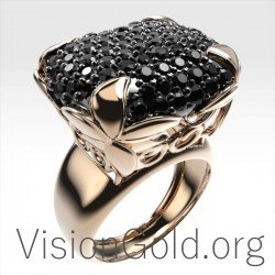 Pave Flower Ring With Zircon Stones 0683