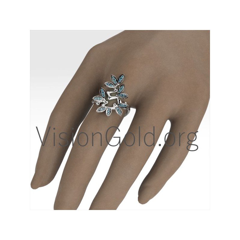 Ring aus Gold-Weißgold mit Diamanten 0687
