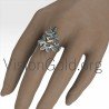 White Gold Ring with Diamonds 0687