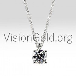 Diamond Solitaire Pendant 0,10 Ct 0002