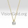 Diamond Solitaire Necklace 0,10 Ct 0003