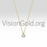 Solitaire Diamond Necklaces For Women 0005
