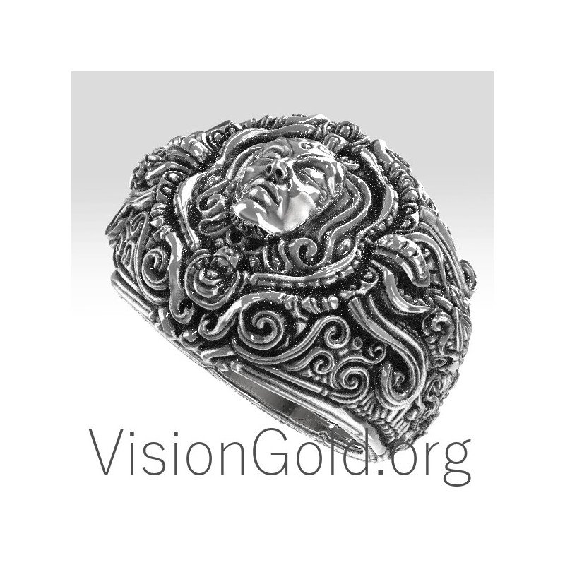 Unique Men's Vintage  Sterling Silver Rings 0162