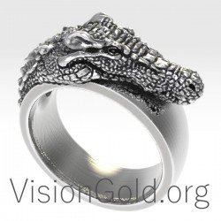 Ανδρικο Δαχτυλιδι Κροκοδειλος- Ανδρικα Δαχτυλιδια 0163