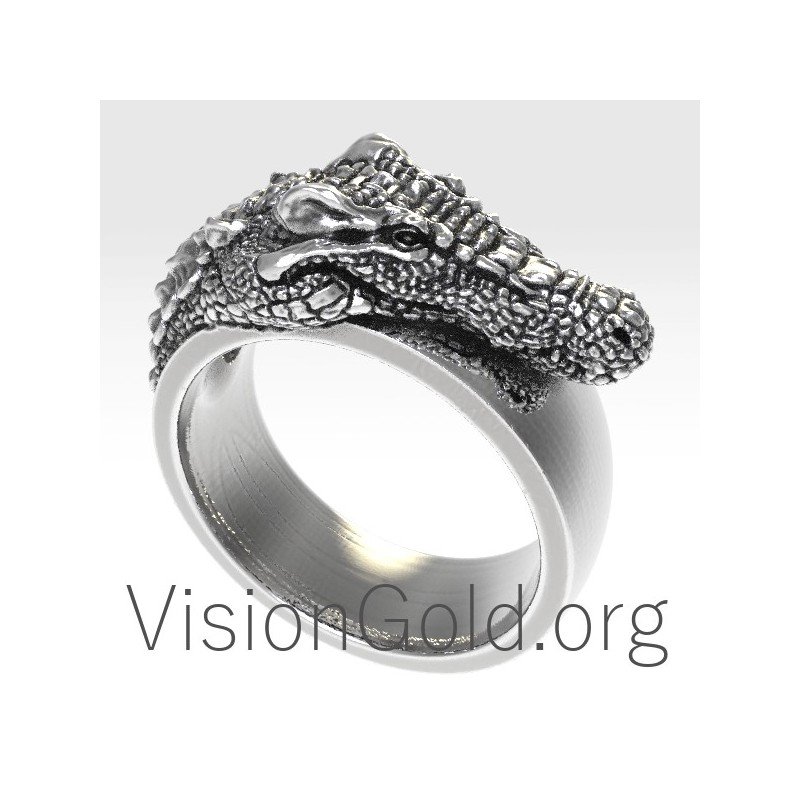 Ανδρικο Δαχτυλιδι Κροκοδειλος- Ανδρικα Δαχτυλιδια 0163