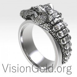 Anillo de cocodrilo para hombre - Anillos para hombre 0163