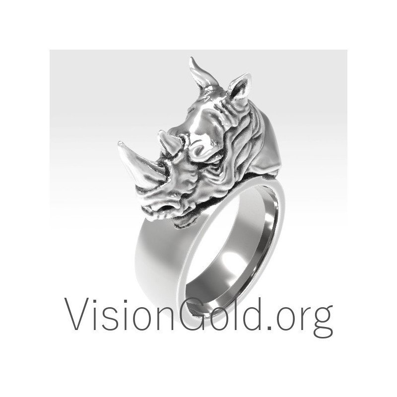 Anillo Rinoceronte Hombre - Joyas Hombre 0165